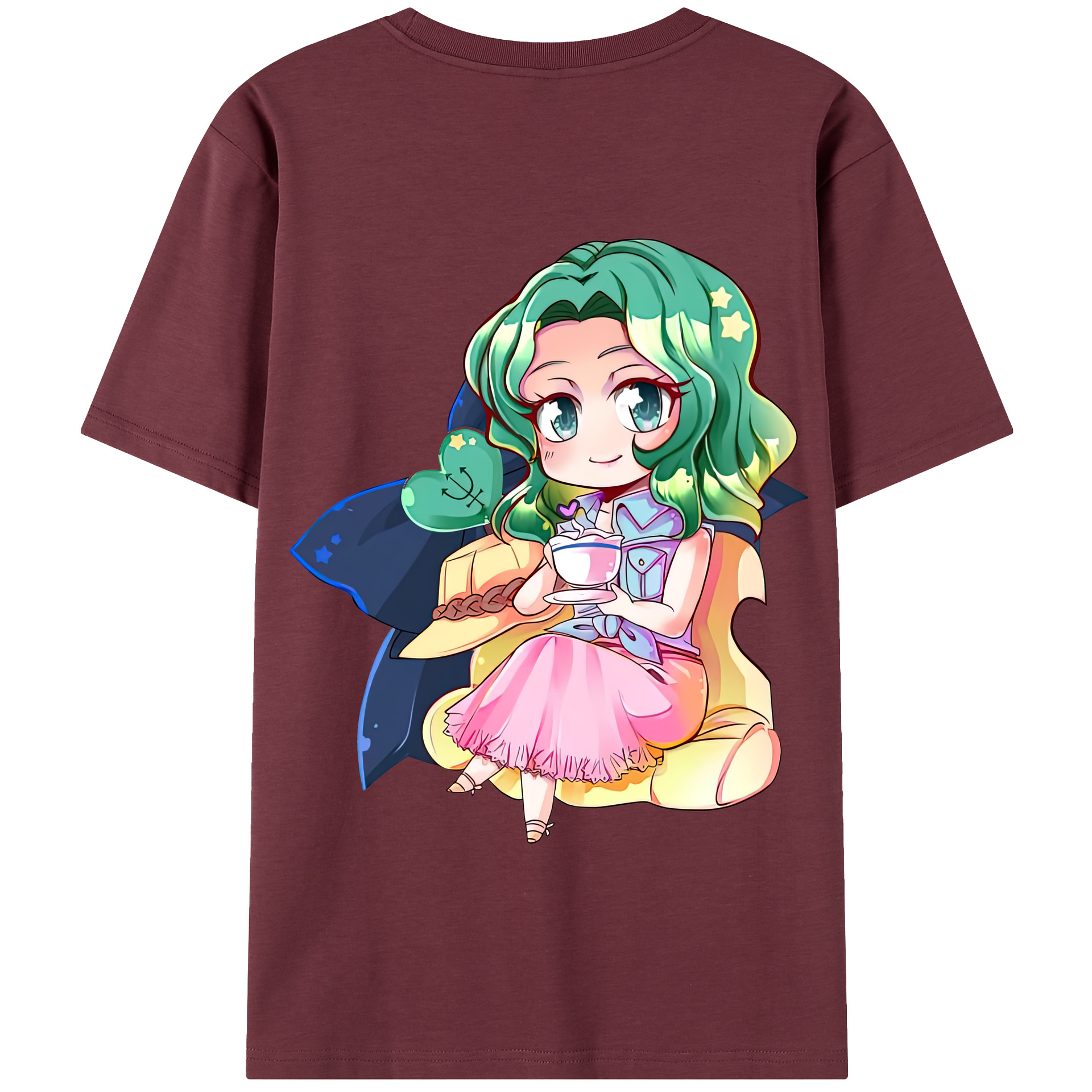 （画像用） 美少女戦士セーラームーン 海王 みちる（かいおう みちる） Sailor Moon Kaiou Michiru 綿100％半袖Tシャツ（背面プリント）
